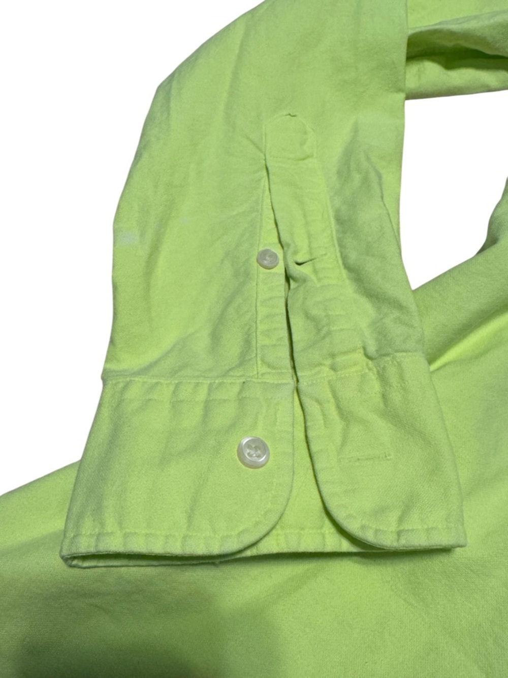 Ralph Lauren Neon Yellow-Green Custom Fit Button Down Shirt Women's Size XL - Picture 9 of 16